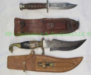 lot 96 image: Paraiso Caribeno Cancun Mexico custom knofe with sheath and mini plus
