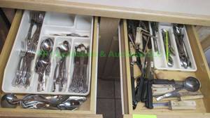 lot 51 image: Assorted kitchen utensils and silverware