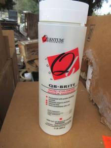 lot 72 image: QUANTUM BIOCHEMICAL QB BRITE NON-CHLORINE SHOCK OXIDIZER ITEM# 40332 12 PER BOX