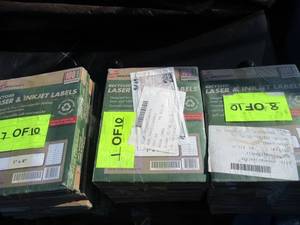 lot 20 image: SKILCRAFT LASER AND INKJET LABELS 10 PACKAGES OF 1 X 4 20 LABELS PER SHEET 100 SHEETS 2000 PER PACKAGE SAME SIZE AS AVERY 5161 NSN# 7530015144913