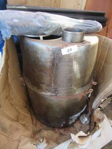 lot 23 image: MILITARY ISSUED STAINLESS STEEL FIELD HEATER USES ANY AND ALL TYPES OF FUEL WITH ALL ACCESSORIES