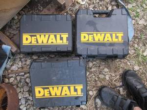 lot 25 image: DEWALT HARD PLASTIC DRILL CASES EMPTY CASES ONLY