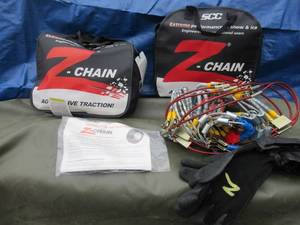 lot 154 image: SECURITY CHAIN COMPANY Z-571 Z-CHAIN EXTREME PERFORMANCE CABLE TIRE TRACTION CHAIN 2 PER BAG CHECK PICTURES FOR TIRE SIZES