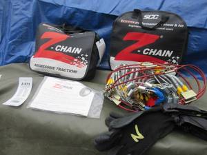 lot 156 image: SECURITY CHAIN COMPANY Z-571 Z-CHAIN EXTREME PERFORMANCE CABLE TIRE TRACTION CHAIN 2 PER BAG CHECK PICTURES FOR TIRE SIZES