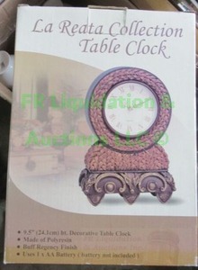 lot 126 image: La Reata collection table clock in box