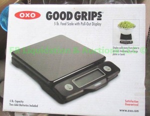lot 127 image: OXO Good grips 5 lb food scale in box