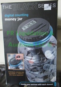 lot 135 image: The Black series digital counting money jar in box