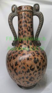 lot 14 image: Amphora style vase with Leopard pattern 23 tall