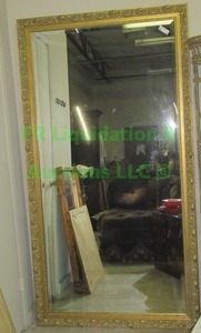 lot 86 image: Carolina mirror company ornate framed large wall mirror, 80 x 42