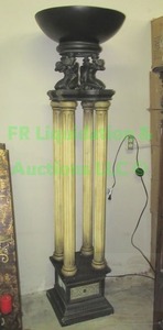 lot 92 image: Roman theme quad column floor lamp 13 x 13 x 75 tall