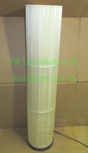 lot 80 image: Crate & Barrel cylinder floor lamp, 38 tall x 8 wide