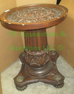 lot 70 image: Decorative table base (one base foot is broken), 29 tall x 22 wide
