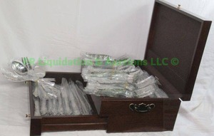 lot 101 image: Reed & Barton stainless steel silverware set serves 12, Complete New in box