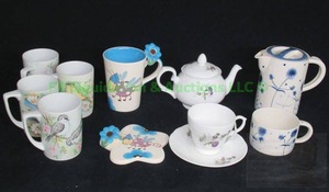 lot 106 image: Assorted ceramic tea serving dishes including Luckenbooth bone china and more