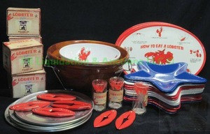 lot 109 image: Lobster bake serving dishes and accessories