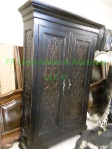 lot 256 image: Ambella Home collection tall linen cabinet, 49 x 15 x 87