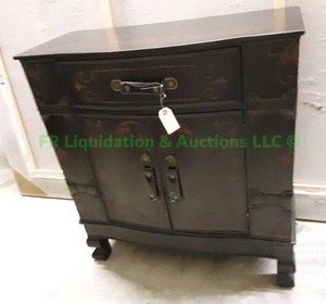 lot 239 image: Gothic style entry hall cabinet, 30 x 14 x 32
