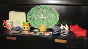 lot 233 image: Servingware items fromaround the world including Emile Henry Casserole