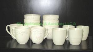 lot 234 image: Textured whiteware serving pieces