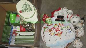 lot 167 image: Christmas theme cooking and serving dishes including JC Penney home collection