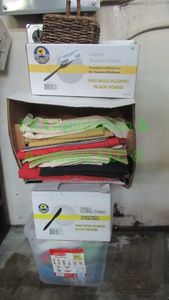 lot 143 image: Plastic forks & knives (2 boxes) and more as shown
