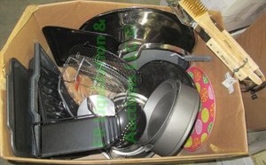 lot 156 image: Assorted pots & pans as shown