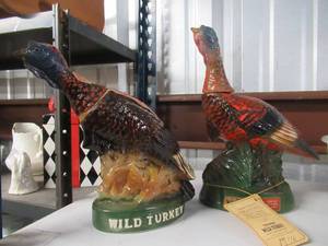lot 1 image: VINTAGE WILD TURKEY DECANTERS CIRCA 1970S