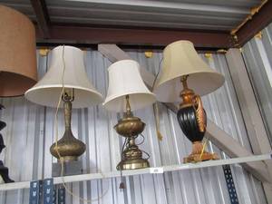 lot 22 image: 3 BEAUTIFUL DECORATIVE LAMPS