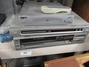 lot 72 image: APEX DIGITAL DVD PLAYER, PHILIPS DVD PLAYER, TOSHIBA VHS PLAYER, 8-TRACK TAPE COLLECTION, RCA STEREO AND MORE