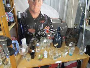lot 76 image: SHOT GLASSES AND VARIOUS GLASSWARE