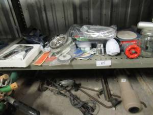 lot 85 image: STAPLE GUN, DRAIN STOPPPERS, WIRE BRUSHES AND MORE