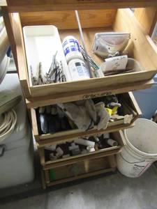 lot 114 image: DRILL BITS, GLOVES, PVC FITTINGS AND MORE