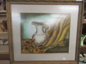 lot 152 image: MARY PAXTON WATER PITCHER PRINT 33 12 X 31 MARKED 1971