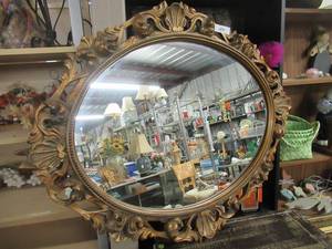 lot 154 image: LARGE ORNATE MIRROR 42 X 33