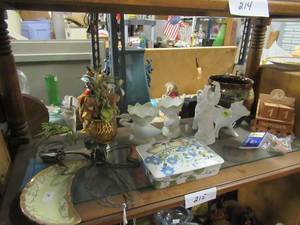 lot 215 image: CERMAIC MINIATURES, CERAMIC BOWL WITH LID AND MORE