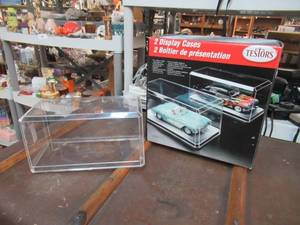 lot 229 image: 2 TESTORS DIE CAST DISPLAY CASES AND 1 OTHER DISPLAY CASE