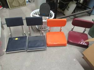 lot 234 image: TEXAS LONGNHORN STADIUM SEAT, TEXAS A&M STADIUM SEAT AND 2 OTHER STADIUM SEATS