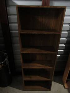 lot 13 image: WOOD ADJUSTABLE BOOKCASE 24 X 10 X 66