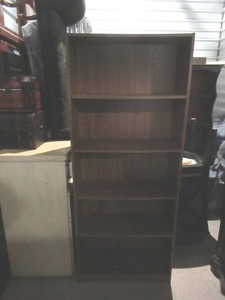 lot 15 image: WOOD ADJUSTABLE BOOKCASE 29 X 12 X 71