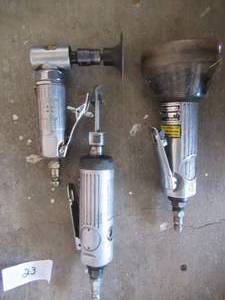 lot 23 image: INGERSOLL RAND PNEUMATIC DIE GRINDER MODEL# 301, CRAFTSMAN 14 DIE GRINDER MODEL# 875.18878 AND CENTRAL PNEUMATIC 3 CUT-OFF TOOL