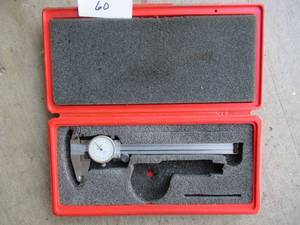 lot 60 image: MITUTOYO DIAL CALIPER WITH ORIGINAL CASE
