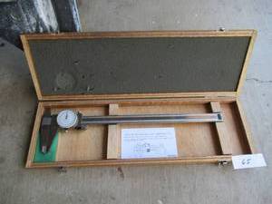 lot 65 image: MITUTOYO 505-628-50 12 DIAL CALIPER WITH ORIGINAL CASE