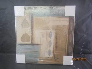 lot 23 image: FALL ABSTRACT I SIGNED CANVAS WITH CUSTOM FRAME 23 34 X 23 34