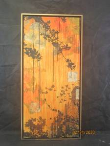 lot 24 image: SIGNED CANVAS PRINT WITH CUSTOM FRAME 39X18.5