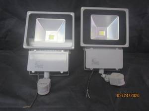 lot 31 image: 2 LED FLOOD LIGHTS T100W BY TECHBOX