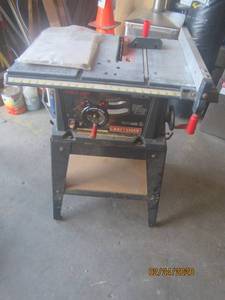 lot 43 image: CRAFTSMAN 10 TABLE SAW TESTED AND WORK