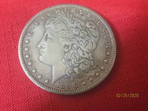lot 72 image: 1896 MORGAN SILVER DOLLAR