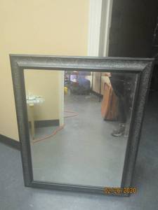 lot 109 image: SHEFFIELD HOME BLACK FRAMED MIRROR MR209-22  33X27