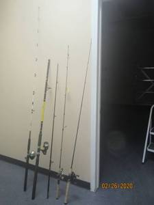 lot 112 image: 4 FISHING ROD AND REELS