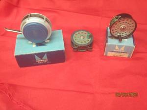 lot 116 image: 3 VINTAGE MARTIN AUTOMATIC REELS